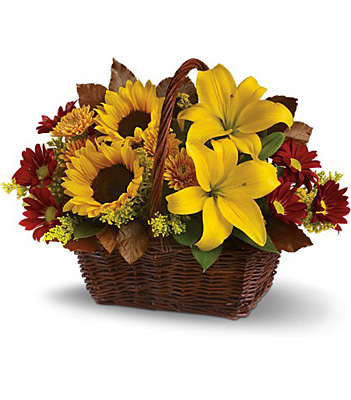 Golden Days Basket from In Full Bloom in Farmingdale, NY